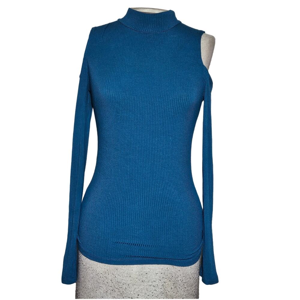 Cold Shoulder Mock Neck Sweater Size Small